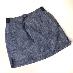 Athleta Active Skort navy blue print tie front 4